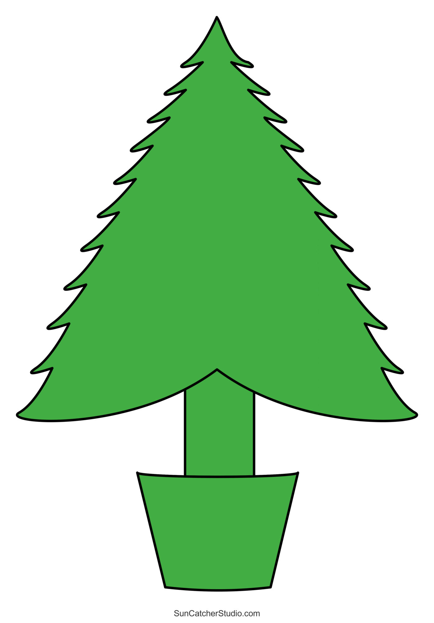 christmas tree templates and stencils (free printable patterns